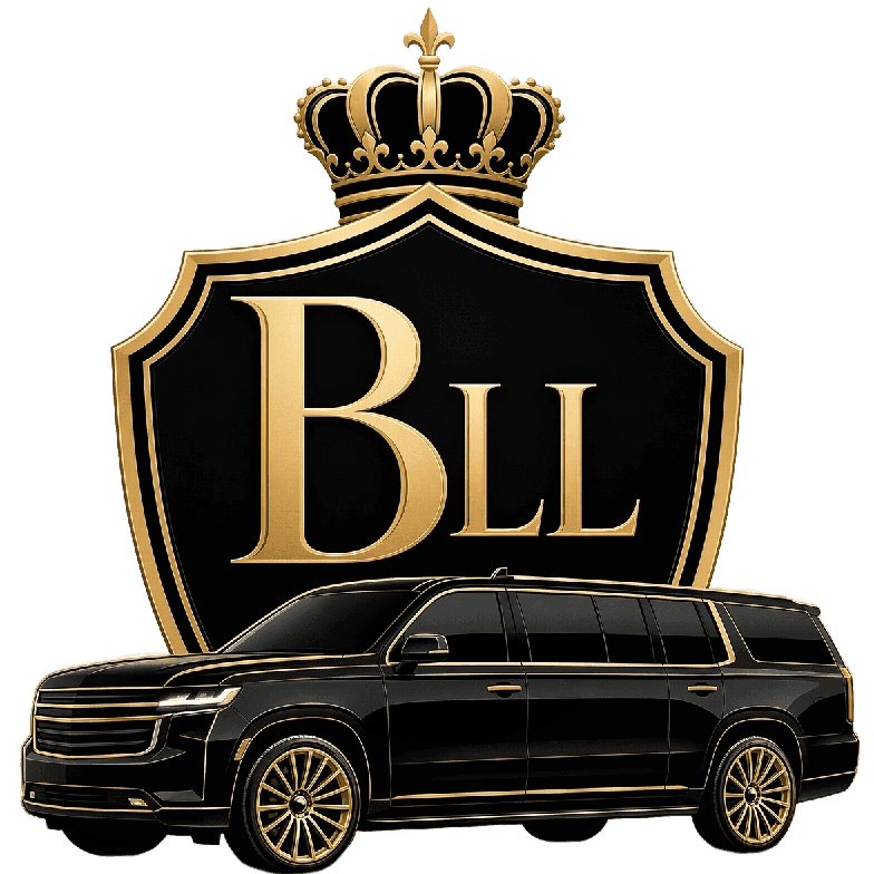 Black Luxury Limo shield logo